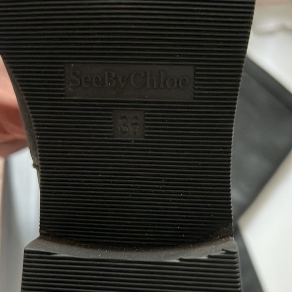 Sold 🎈SEE BY CHLOE Black Janis Studded Tall Leather Boots - Picture 10 of 10